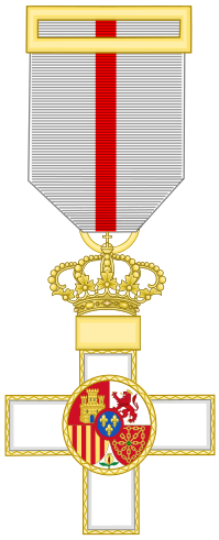 Cruz con distintivo blanco