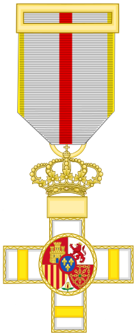 Cruz con distintivo amarillo